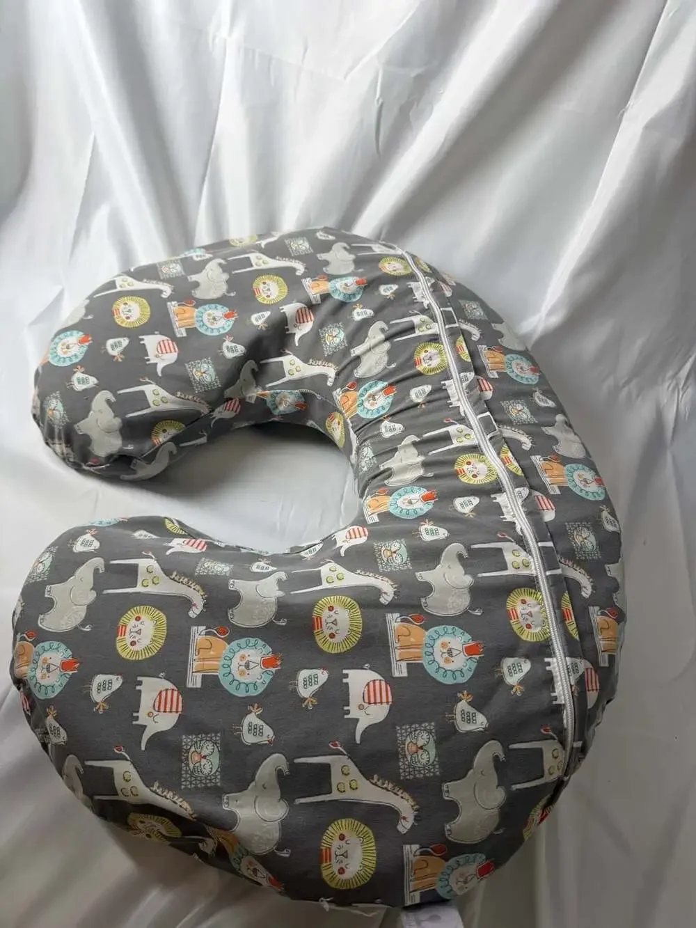 Boppy Nursing and Infant Support Pillow with Safari Animal Print Cover